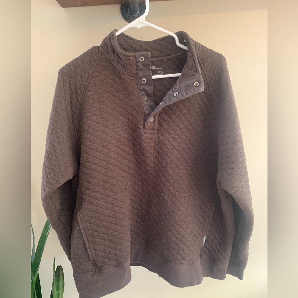 Men's Brown Quilted‎ Sweater